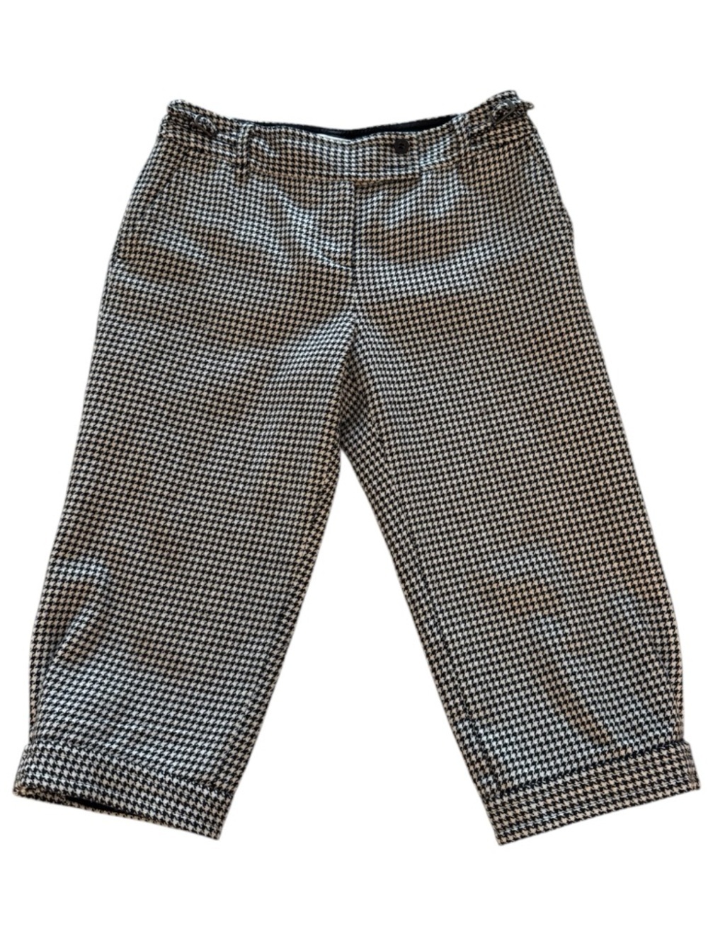 Vintage LOFT Black and White Houndstooth Cropped Pants 6